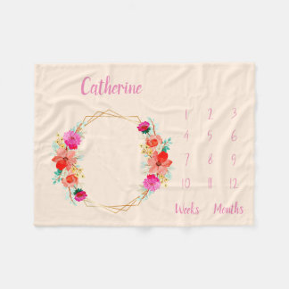 Couverture Polaire Jalon de bébé personnalisé