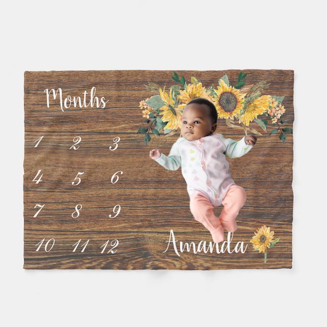 Couverture Polaire Jalon Russe Pays Wood Sunflower Keepsaké (Créateur téléchargé)