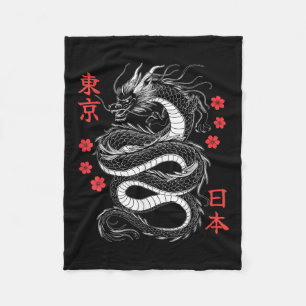 Couverture Polaire Japon Dragon Tokyo Japon 80s Asiatique Mythique An