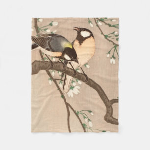 Couverture Polaire Japonais Asiatique Koson Bird Chickadee Songbird