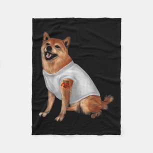 Couverture Polaire Japonais Shiba Inu Tattoo Amoureux des chiens Prop