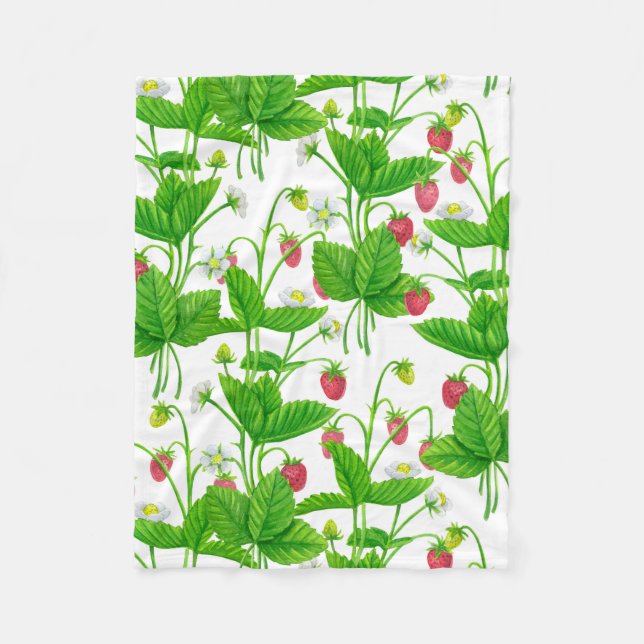 Couverture Polaire Jardin aux fraises (Devant)