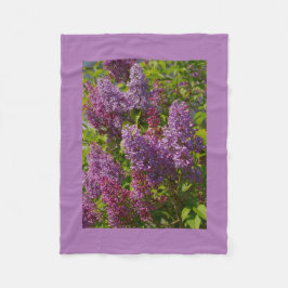 Couverture Polaire Jardin, lilas violet, fleurs, nature