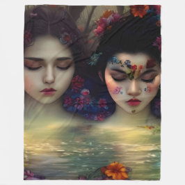 Couverture Polaire Jardin mystique : Rêves floraux