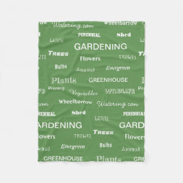 Couverture Polaire Jardin Paroles Jardin à motif vert à thème