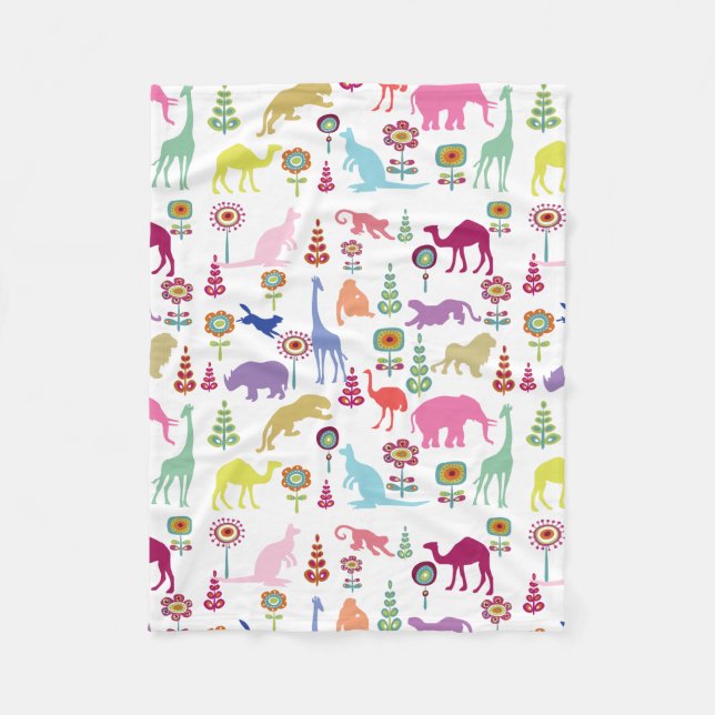 Couverture Polaire Jardin safari de PixDezines (Devant)