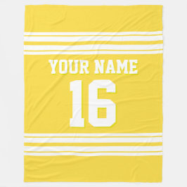Couverture Polaire Jaune ananas Jaune Blanc Sports Jersey