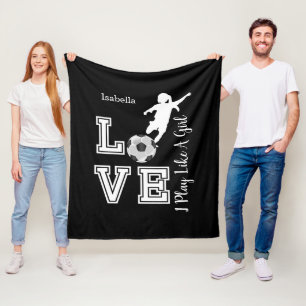 Couverture Polaire Je Joue Comme Une Fille - do-it-yourself Couleur A