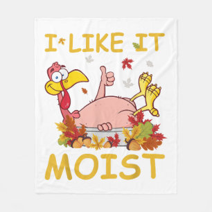 Couverture Polaire Je L'Aime Moist Funny Turquie Dîner Thanksgiv
