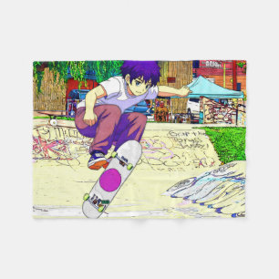 Couverture Polaire Je le fais - Jeune skateur