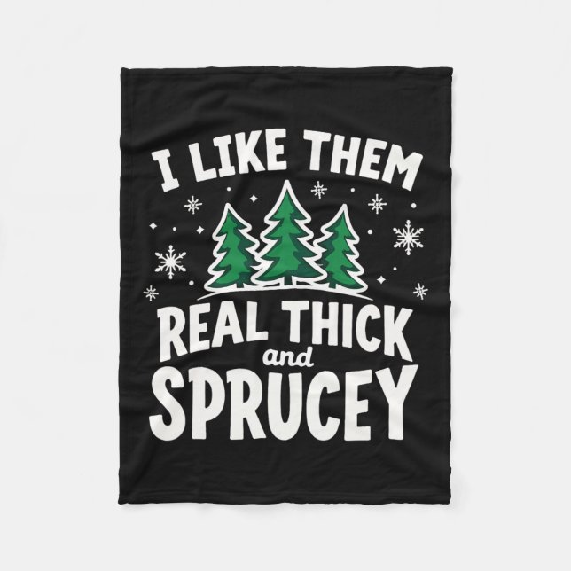Couverture Polaire Je Les Aime Vraiment Épais &amp; Sprucey Funny Chr (Devant)