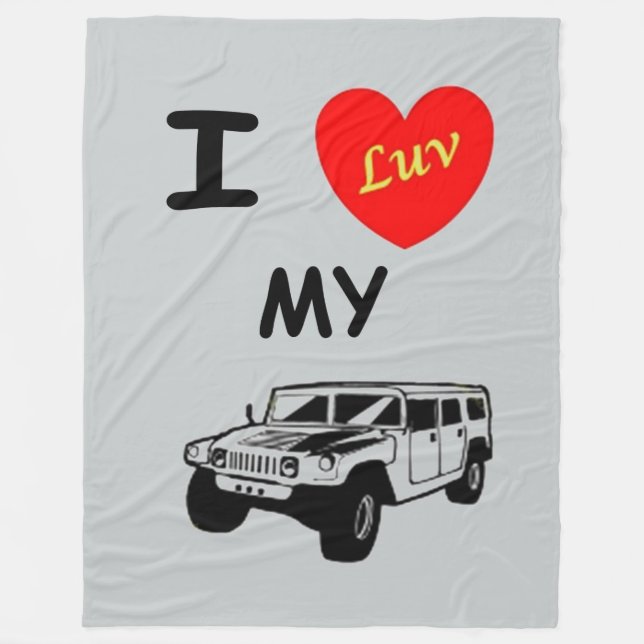 COUVERTURE POLAIRE JE LUV MON HUMMER (Devant)