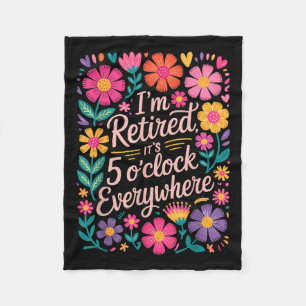 Couverture Polaire Je Me Suis Retraité De Ses 5 Oclock Partout Boho F