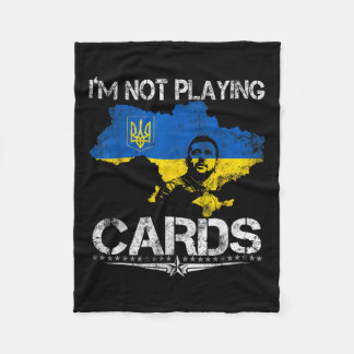 Couverture Polaire Je ne joue pas aux cartes Zelensky Trump Support