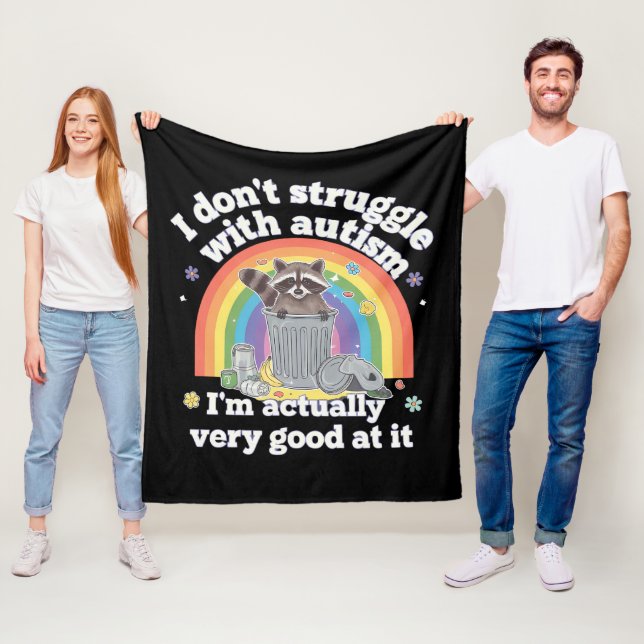 Couverture Polaire Je Ne Lutte Pas Avec L'Autisme Autistique Funny Ra (En situation)
