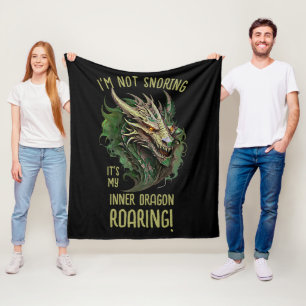 Couverture Polaire Je ne ronfle pas C'est mon dragon intérieur qui ru