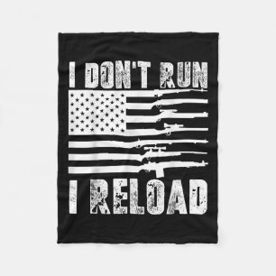 Couverture Polaire Je N'Exécute Pas Je Recharge Pro Guns American Fla
