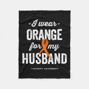 Couverture Polaire Je Porte De L'Orange Pour Mon Mari