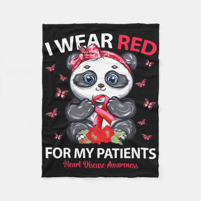 Couverture Polaire Je Porte Du Rouge Pour Mes Patients Sensibilisatio (Devant)