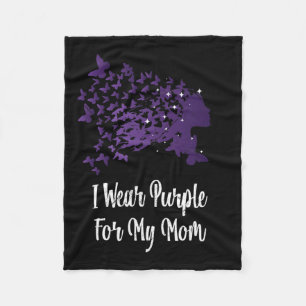 Couverture Polaire Je Porte Du Violet Pour Ma Mère Sensibilisation À