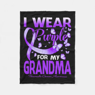 Couverture Polaire Je Porte Le Violet Pour Ma Grand-Mère Cancer Pancr