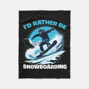Couverture Polaire Je Préférerais Être Snowboard Extreme Sports d'hiv
