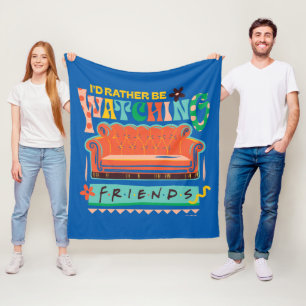 Couverture Polaire Je préfèrerais regarder les amis™ Vibrant Grapic