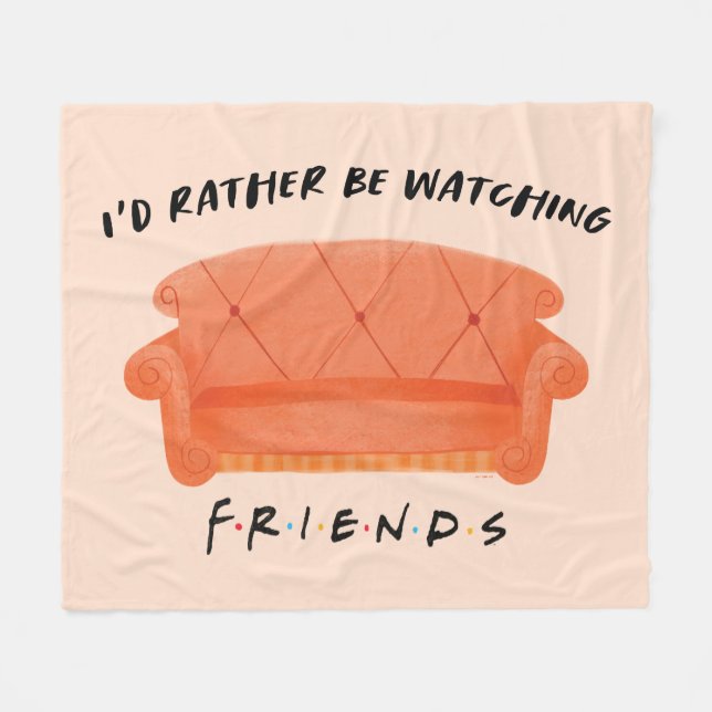 Couverture Polaire Je préférerais regarder mes amis™ (Devant (Horizontal))