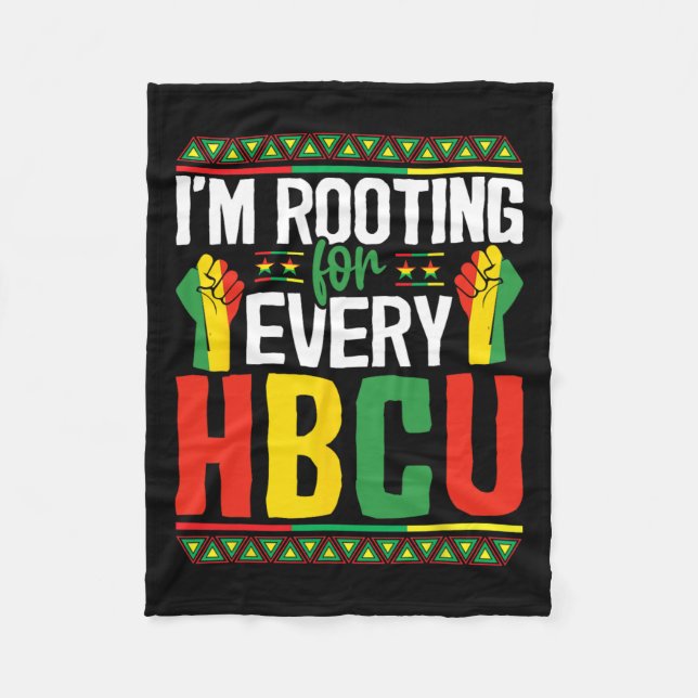 Couverture Polaire Je soutiens pour chaque Hbcu Mois d'Histoire Noire (Devant)