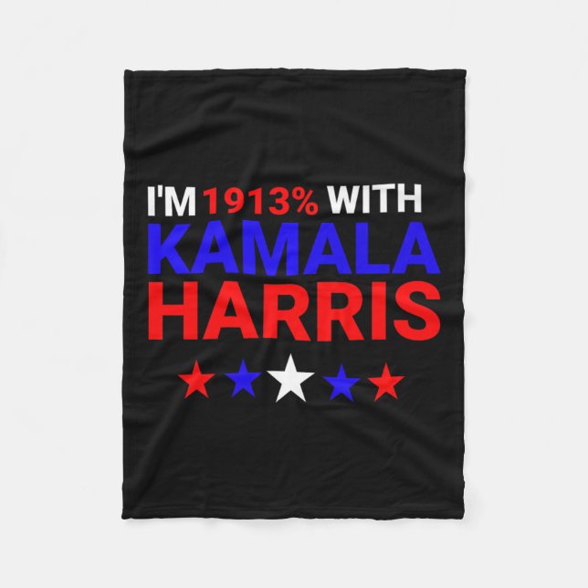 Couverture Polaire Je suis 1913% avec Kamala Harris 2024 (Devant)
