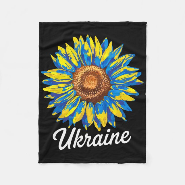 Couverture Polaire Je suis avec l'Ukraine Drapeau de l'Ukraine Tourne (Devant)