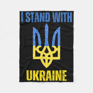 Couverture Polaire Je suis avec l'Ukraine Drapeau ukrainien de soutie