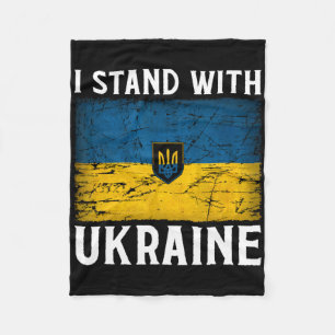 Couverture Polaire Je suis avec l'Ukraine Soutien à l'Ukraine Drapeau