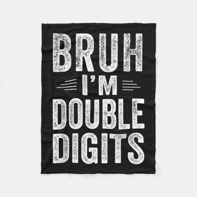 Couverture Polaire Je suis Double Chiffres 10e Cadeaux d'anniversaire (Devant)