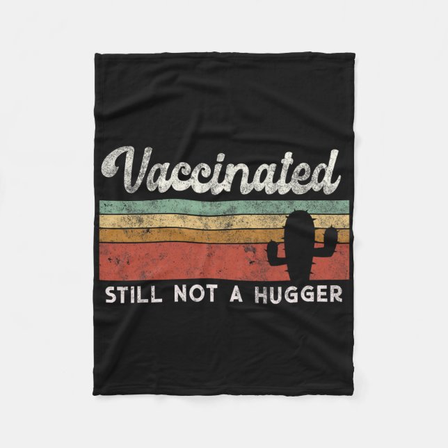 Couverture Polaire Je suis entièrement vacciné Drôle Câlin Gratuit  (Devant)
