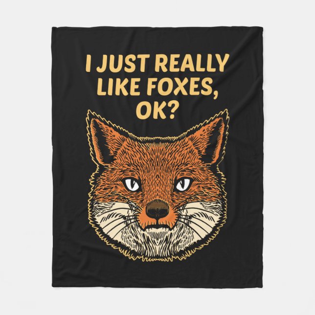 Couverture Polaire Je Suis Juste Vraiment Amateur Des Renards Ok (Devant)