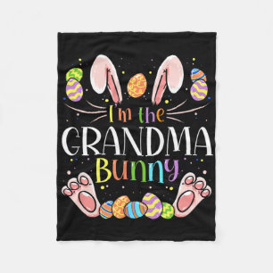 Couverture Polaire Je suis la grand-mère lapin pour la fête de Pâques