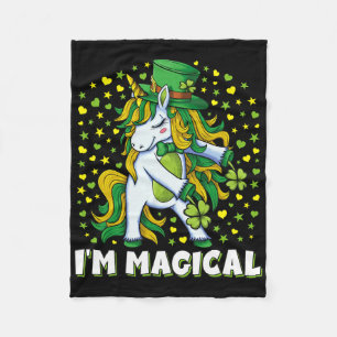 Couverture Polaire Je suis la licorne magique Irlandaise Flossing Fil