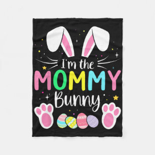 Couverture Polaire Je suis la maman lapin Funny Matching Easter Famil