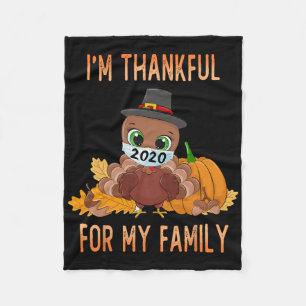 Couverture Polaire Je suis reconnaissant pour ma dinde de Thanksgivin