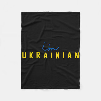 Couverture Polaire Je suis ukrainien Soutien au président patriotique