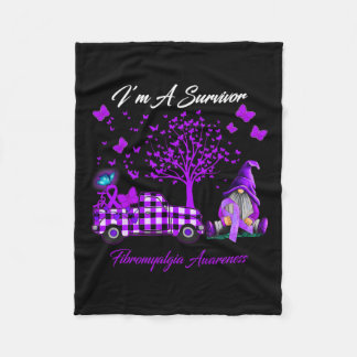 Couverture Polaire Je suis un survivant Fibromyalgie cadeaux de sensi