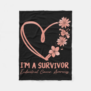 Couverture Polaire Je Suis Un Survivant. Sensibilisation au cancer de