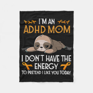 Couverture Polaire Je suis Une Maman Adhd Sensibilisation Orange Ribb