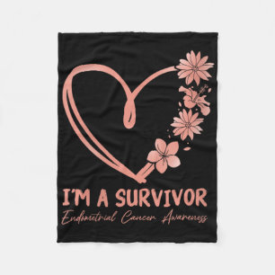 Couverture Polaire Je Suis Une Survivante. Sensibilisation au cancer
