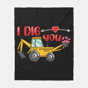 Couverture Polaire Je t'ai creusé Backhoe Valentine
