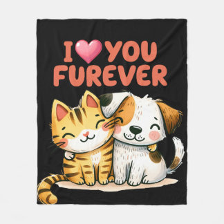 Couverture Polaire Je t'aime Blanket en polaire