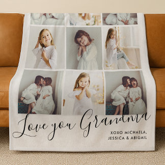 Couverture Polaire Je t'aime grand-mère 9-Photo