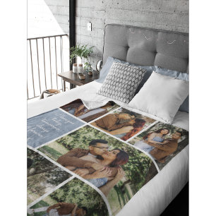 Couverture Polaire Je t'aime toujours et pour toujours Collage de 6 p