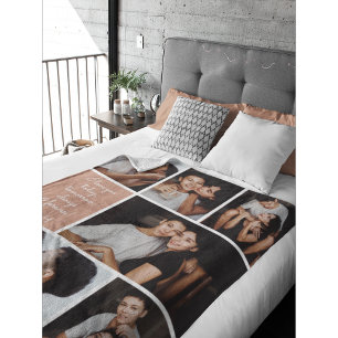 Couverture Polaire Je t'aime toujours et pour toujours Collage de 6 p